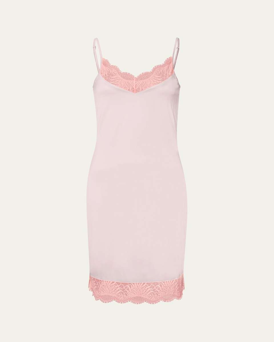 Gale Lace-Trim Slip Dress